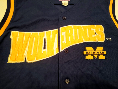 Vintage Michigan Wolverines Basketball Vest College NCAA Jersey Warm-Up XL - Picture 2 of 4