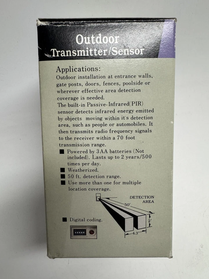 NEW Optex TN-1FE Wireless Sensor Annunciator System Outdoor Sensor Transmitter - Image 3 of 4