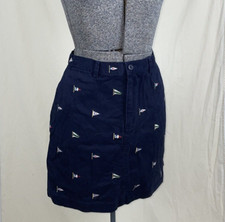 Vintage Y2K Ralph Lauren Polo Sport Skirt Size 4 Embroidered Nautical Flag Yacht
