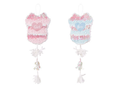 Piñata Strampler 30x35x8cm mit Boy und Girl Herzmotiv Baby Party Dekoration 