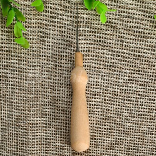 Aguja de fieltro soporte de mango de madera con aguja gratis hágalo usted mismo fibra herramienta artesanal giratoria - Imagen 3 de 12