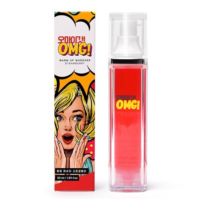 50ml OMG WARM UP MASSAGE STRAWBERRY Hot Gel Water based Lubricant Lube Stimulate