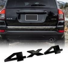 4x4 3D Matte Black Metal Letter Rear Trunk Emblem Badge Sticker DJC A