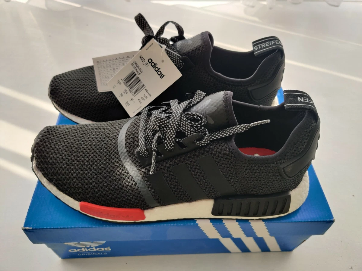 Grundlægger Sprællemand århundrede BRAND NEW ADIDAS NMD R1 OG BLACK AND RED UK 10.5 | eBay