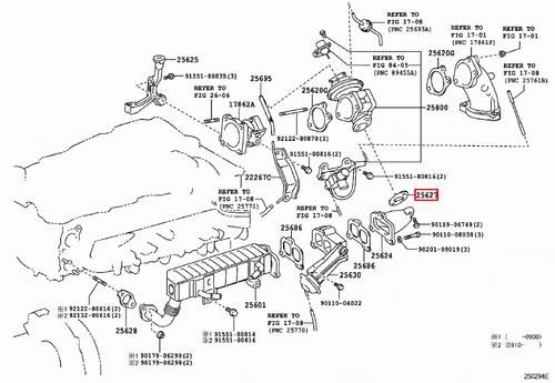 Genuine Toyota Prado 150 120 90 Series KDJ 1KD 3.0 Diesel EGR Valve Gasket - Picture 13 of 20