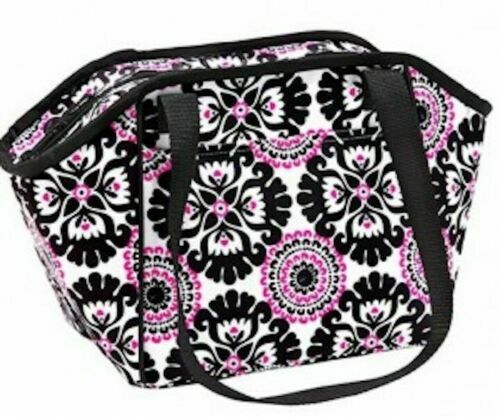 picnic Lunch break thermal tote storage bag 31 in Pink Pop Medallion - Picture 1 of 6