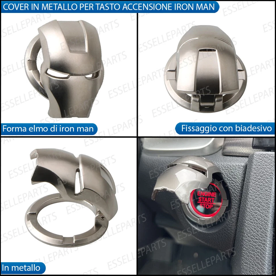 COVER PULSANTE TASTO ACCENSIONE PER SUBARU SOLTERRA FORMA ELMO IRON MAN - Immagine 2 di 4