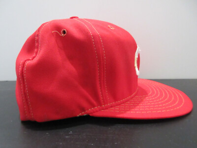 ビンテージ　ヴィンテージ　キャップ　サイズS/M レッド ビンテージ50's○PHILLIPS刺繍入りワークキャップキャップ赤size 7 1/4