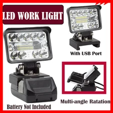 Outdoor LED Work Light For Hitachi 18V Lithium Cordless Battery w/USB Portable