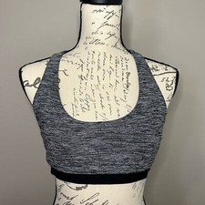 Abercrombie Fitch Sports Bra Gray and Black Size Small