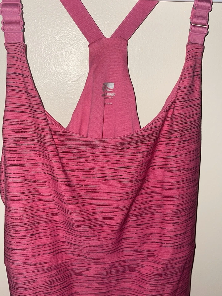 Camiseta sin mangas Marika Magic rosa fucsia jaspeada entrenamiento L OFERTA 4 CARIDAD❤️blt7m96 Foto 2 de 4
