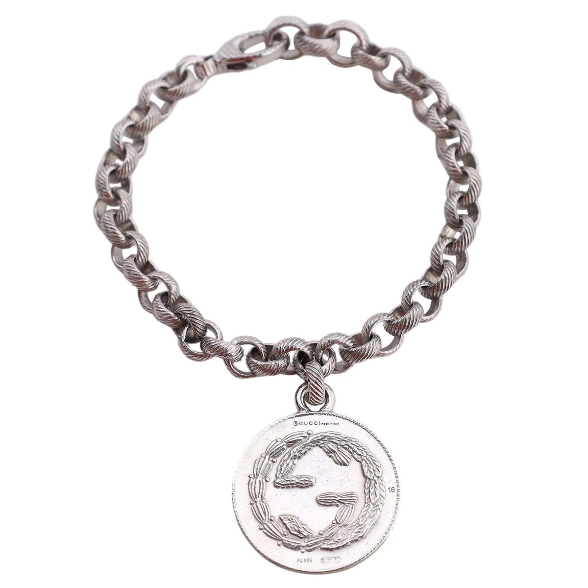 Gucci gg link charm bracelet deals