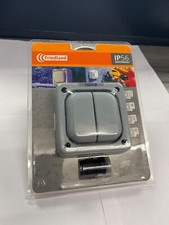 K56402 GRY Mk friedland masterseal 2gang 10amp IP65 switch outdoor