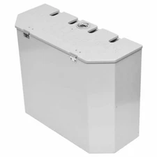 Lowe Boat Fishing Rod Storage Box 2299797 | Dolphin Gray Aluminum Starboard