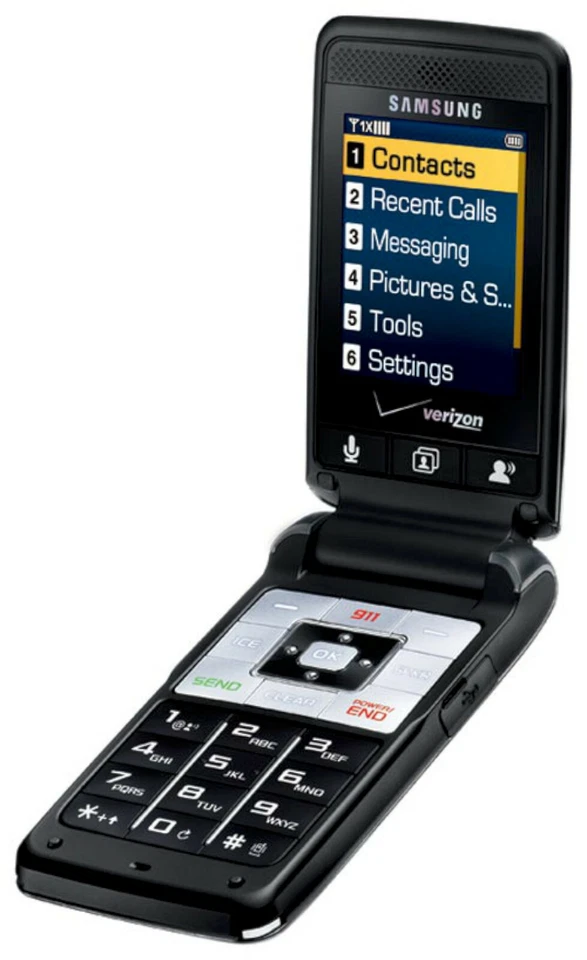 Samsung Haven SCH-U320 24 MB Charcoal Gray Verizon Flip Cellular Phone Grade C - Image 3 of 4