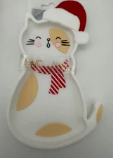 ❄️🎄NEW CWC SPOON REST CAT BEANIE AND SCARF SILICONE WHITE RED🎄❄️