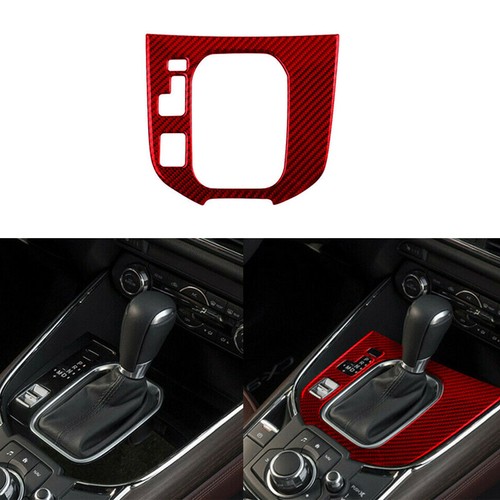 Black Carbon Center Console Gear Shift Lever Panel Cover Trim For Kia