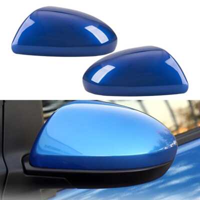 Blue Wing Mirror Cover Cap Fit For Mazda 2 2007-2014