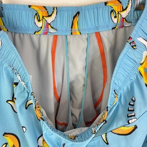 NWOT SAXX 7-Inch Oh Buoy Volley Swim Shorts in Rainbow Bananas Trunks Size M - Picture 9 of 10