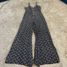 VTG 90s Y2K City Triangles Long Floral Romper Suit Sleeveless Size 7 Rare Boho