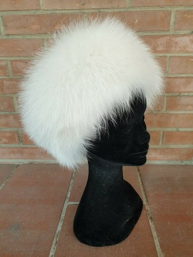 FOX FUR HAT CAPPELLO bianco PELLICCIA VOLPE FOURRURE chapeau PELZ renard  lapin | eBay