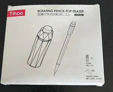 Tihoo Rotating Pencil-Top Eraser 6 Tops with 60 Replacement Erasers - A0017