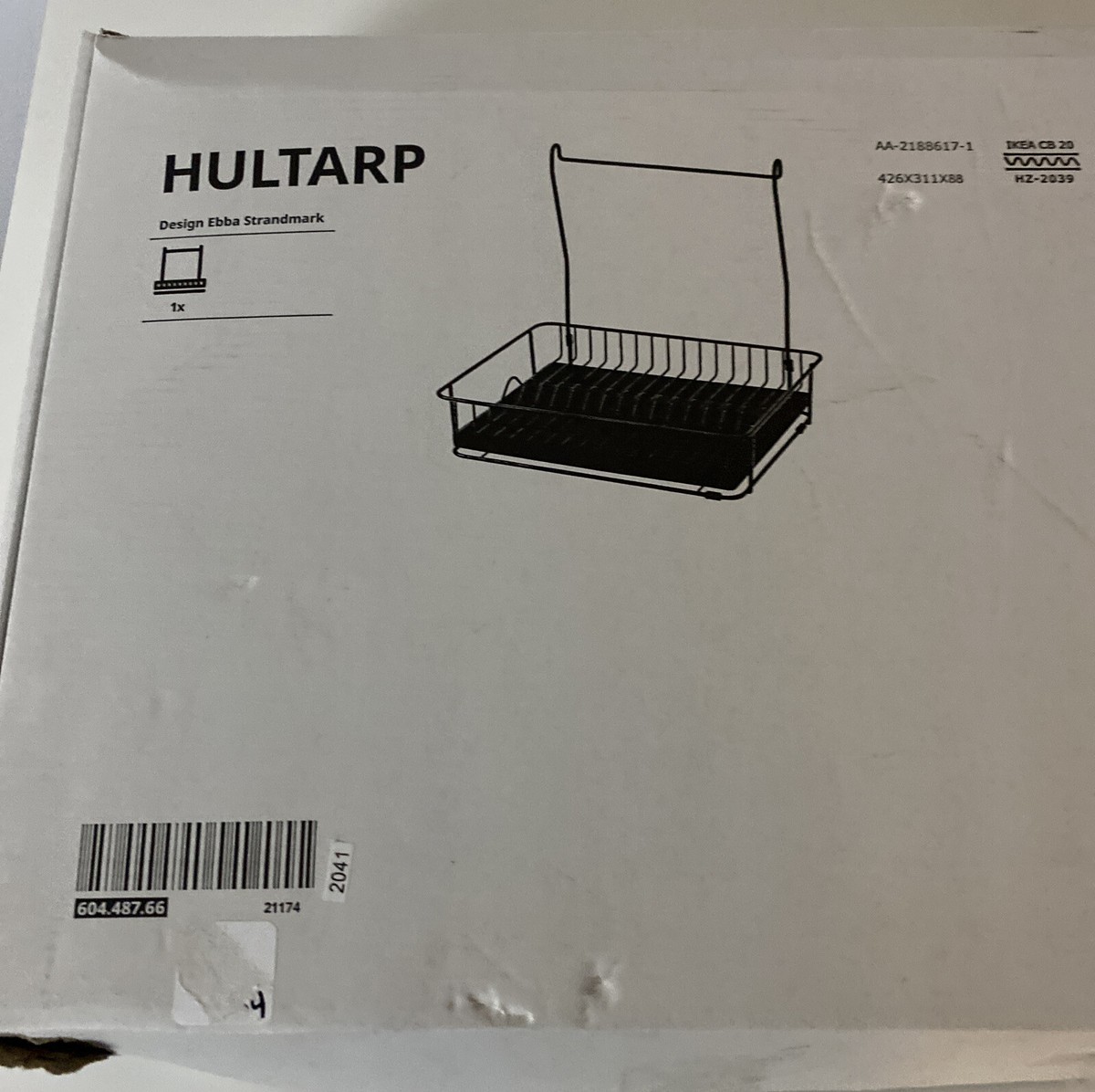 IKEA HULTARP Dish drainer, Steel black Removable tray