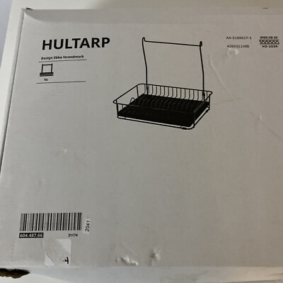 IKEA HULTARP Dish drainer, Steel black Removable tray