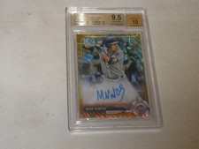2017 Bowman Chrome Draft Gold Wave Refractor Auto Mark Vientos 24/50 BGS 9.5 10