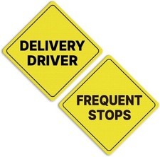 Delivery Driver Frequent Stops Size: See-Through StickerColor: Yellow, 2 Pack