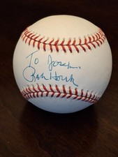 RALPH HOUK  YANKEES  STAR LEGEND  AUTOGRAPHED SIGNED OAL BASEBALL TO JOSEPH NICE