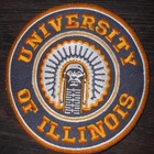 Fighting Illini Chief Illiniwek Logo Embroidered Patch 4" x 4" +/-