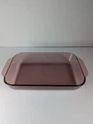Vintage Pyrex 232-R Cranberry Glass Baking Pan Casserole Dish 11”x 7”x 1.5” 2QT