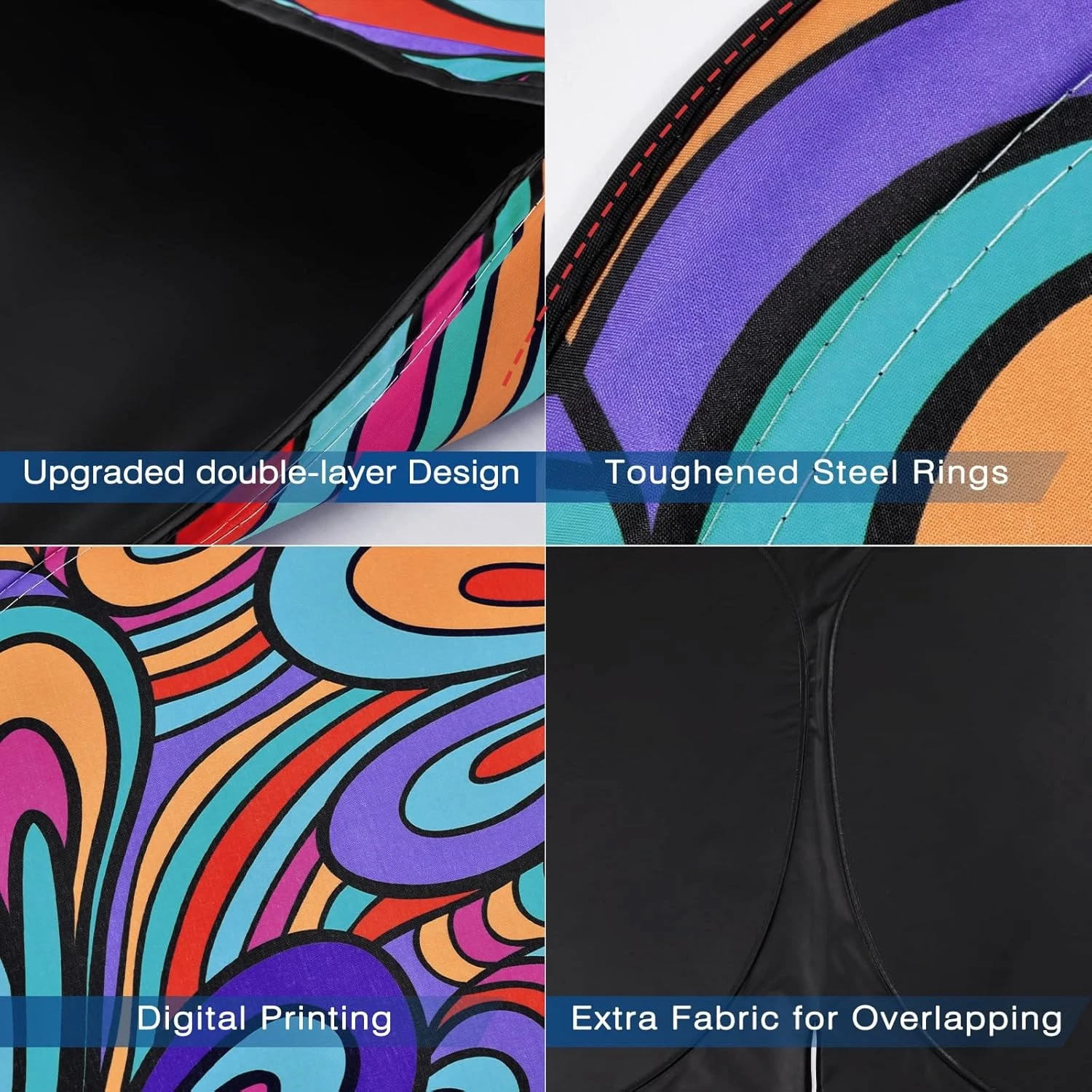 Windshield Sun Shade - Car Windshield, Reflector Black(55x31.5)