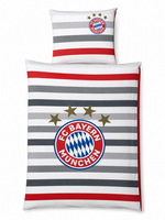 "BettwäSche Fc Bayern MüNchen \"Stripes\" Bezug 135X200Cm Kissen 80X80Cm"