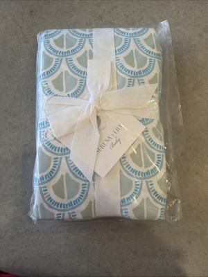 NEW Serena & Lily Celedon Scale Sheet Set (crib)-Blue/Green