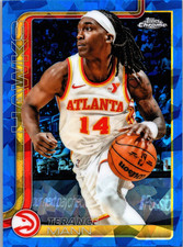 2025-26 Topps Chrome Sapphire Terance Mann #9 Sapphire Ice Atlanta Hawks Nets