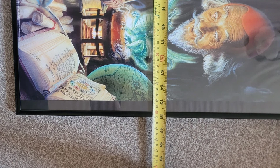 Vintage The Alchemist Poster Print 7061A. Farley-1994Fantasy Art Wizard & Genius - Image 2 of 4