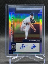 Spencer Strider 2022 Donruss Optic Signature Series RC HOLO Prizm Card #SIGS-SS