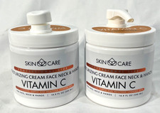 2 Pack Skin Care Profesional Size Vitamin C Moisturizing Cream Face Neck 16.9oz