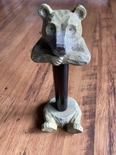 Next Barnaby Bear Freestanding Kitchen Roll Holder Drift Wood Effect Resin 15”