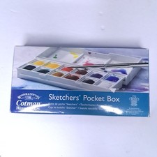 Winsor  Newton SKETCHERS POCKET BOX Watercolors Water Colours Set of 12 NIP