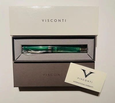 Visconti Opera Demo Carousel MintGreenBroad Nib Fountain Pen w/ Box & Papers - Image 1 of 4