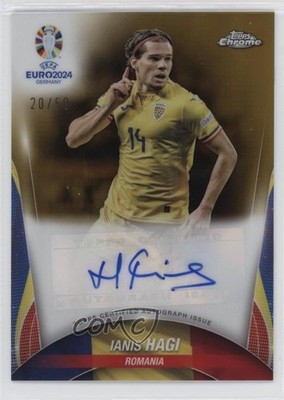 2024 Topps Chrome UEFA Euro Auto Gold Refractor /50 Ianis Hagi #CA-IH Auto 1e41