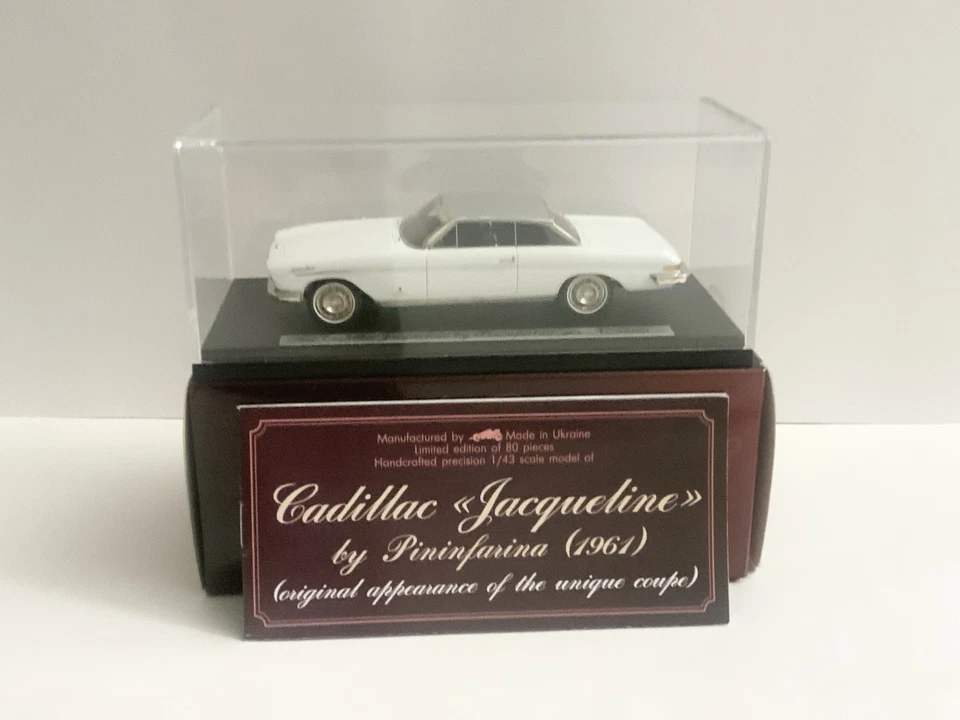 1/43 1961 Cadillac Jacqueline coupe by Pininfarina white handmade by EMC - Image 2 of 4