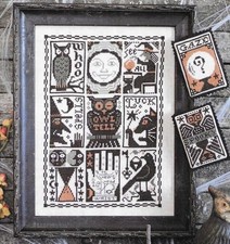 Hexen Halloween Sampler Qu&auml;ker Quilt Kreuzstich Muster Hocus Pocus