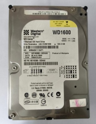 Western Digital Caviar 160GB intern IDE HDD Festplatte 7200RPM 3,5 Zoll WD1600BB