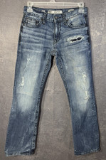 Mens BKE Carter Jeans Buckle Stretch Distressed Size 30R (30Wx32L)