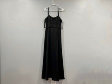 Revelry Nova Satin Bridesmaid Formal A-Line Corset Dress Black Sz 6