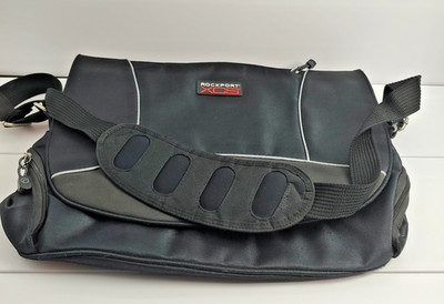 Rockport XCS Messenger Laptop Courier Shoulder Bag Nylon Black